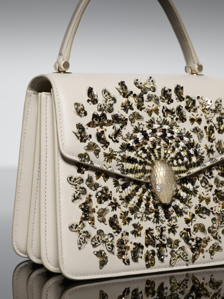 Mary Katrantzou x Bvlgari Serpenti Metamorphosis bag exclusive design
