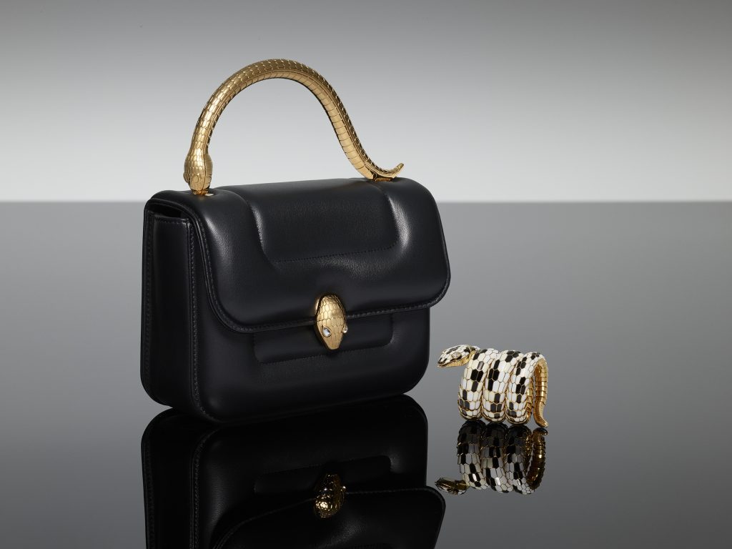 Bvlgari Serpenti Metamorphosis Handle bag designed by Mary Katrantzou