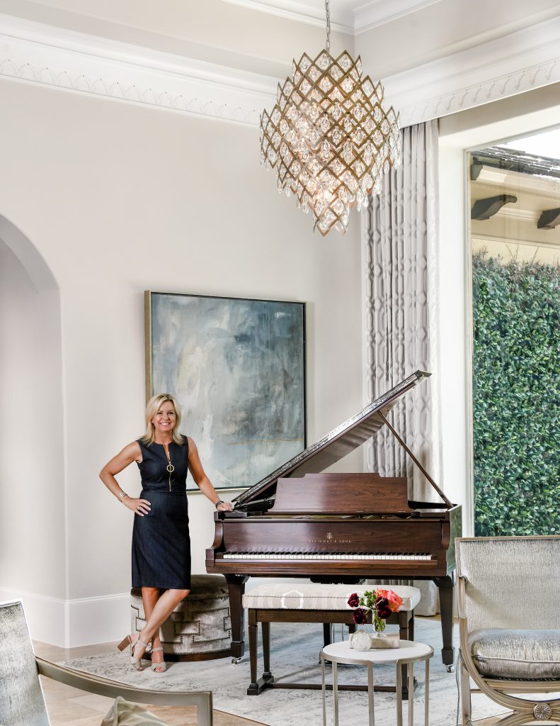 Nancy Charbonneau in a home she designed in houston Texas