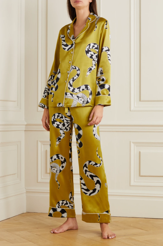 olivia von halle lila silk satin pajamas mother's day 2021 gift ideas