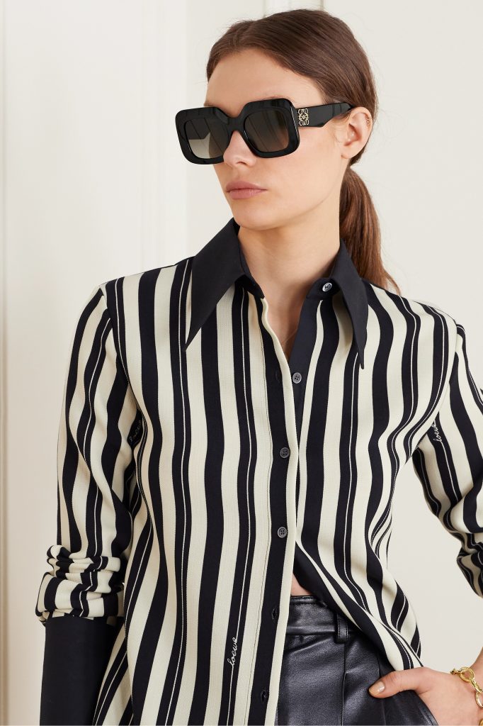 Oversized square-frame acetate sunglasses by Loewe