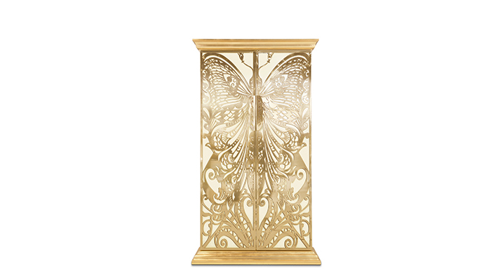 Mademoiselle Armoire koket art nouveau furniture design butterfly cabinet