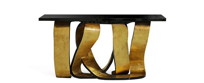 Ribbon Console Table koket gold art furniture statement