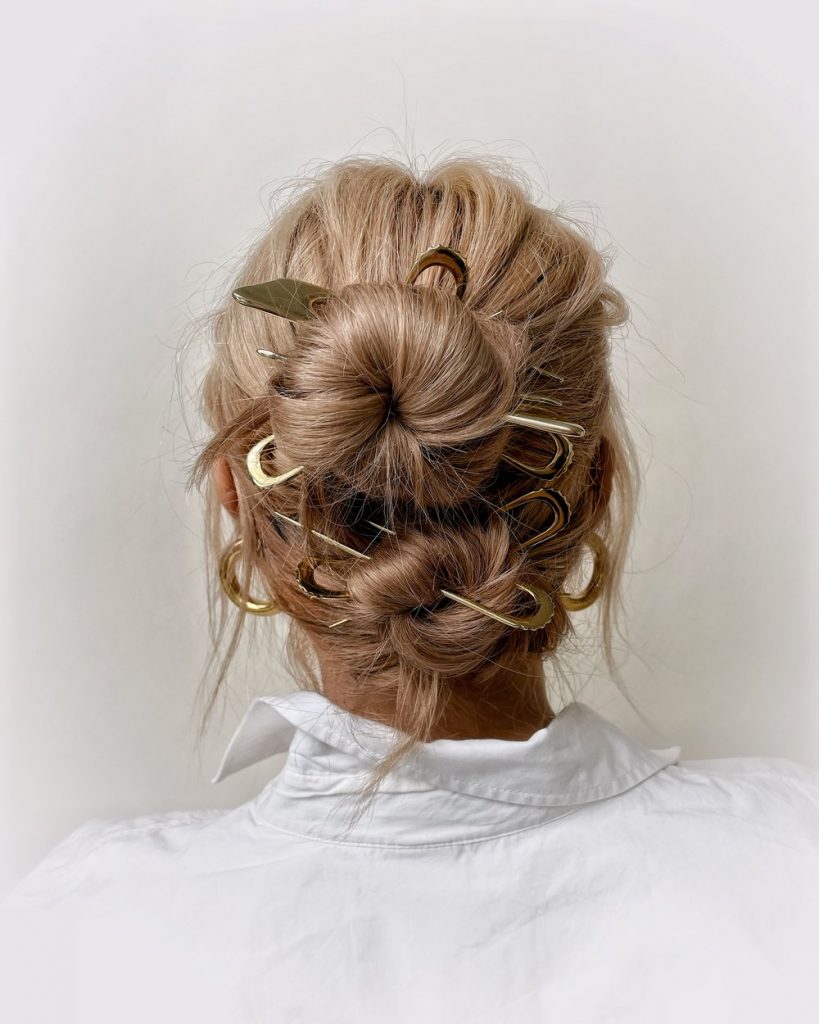 Scallop Glossy Hair Pins by LELET NY mothers day gift ideas 2021