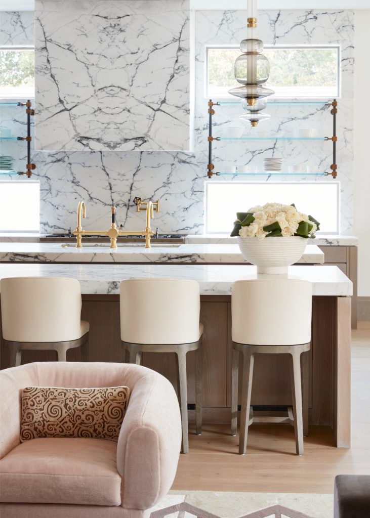 luxury kitchen design feminine cream marble