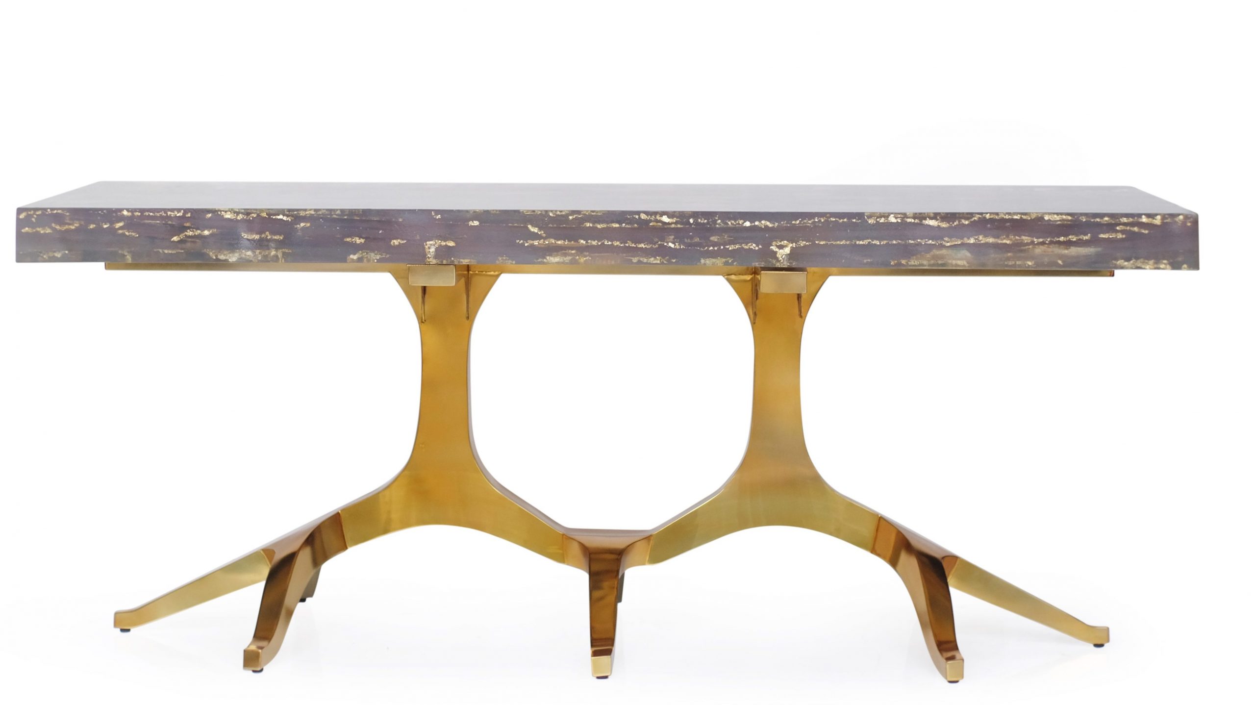billionaire table cocolea gold leaf in acrylic luxury furniture australia