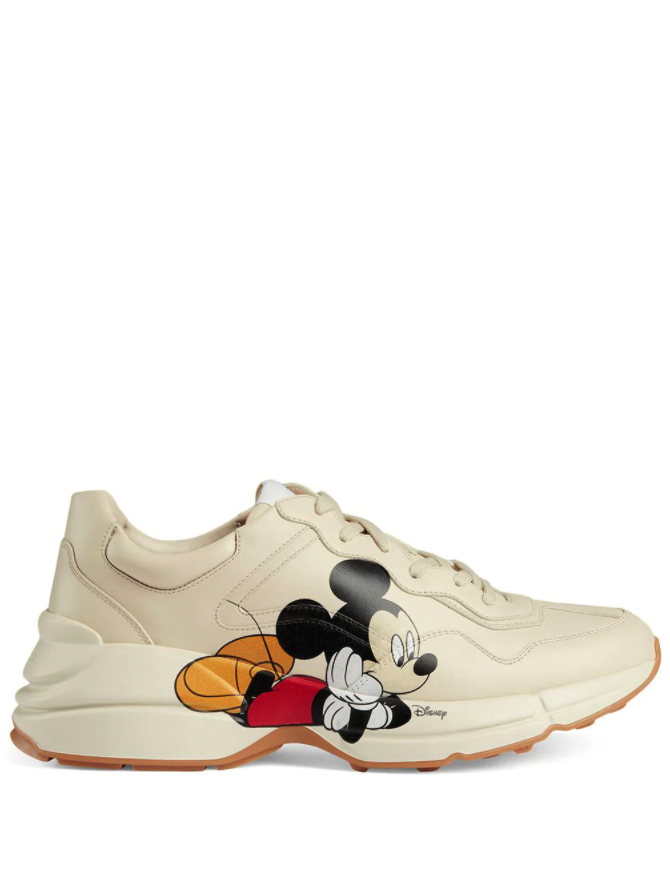 unusual brand collaborations iconic Disney-x-Gucci-sneakers