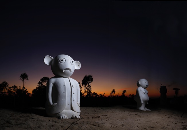 Olaf Breuning’s The Humans melides art park sculptures