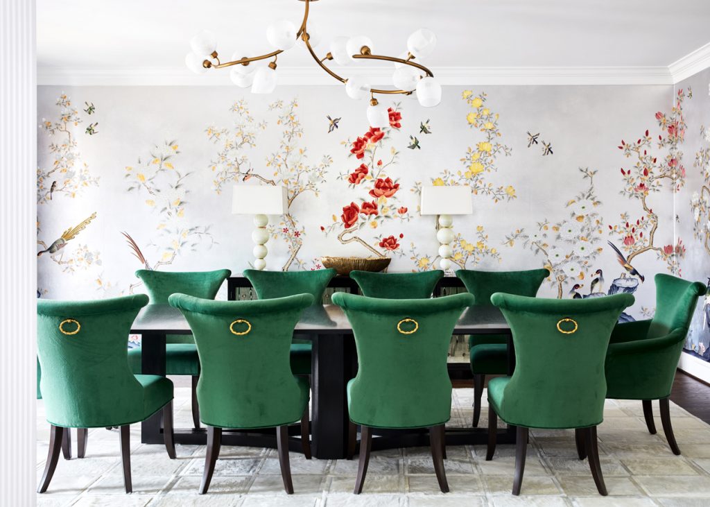 jennifer welch dining room green richmond va floral wallpaper