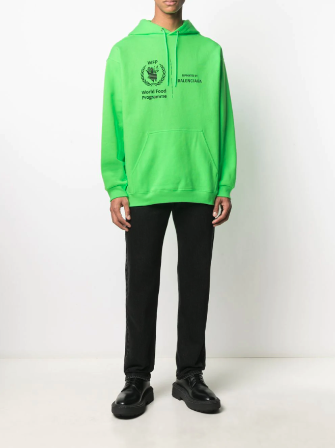 World-Food-Programme-X-Balenciaga-green-hoodie