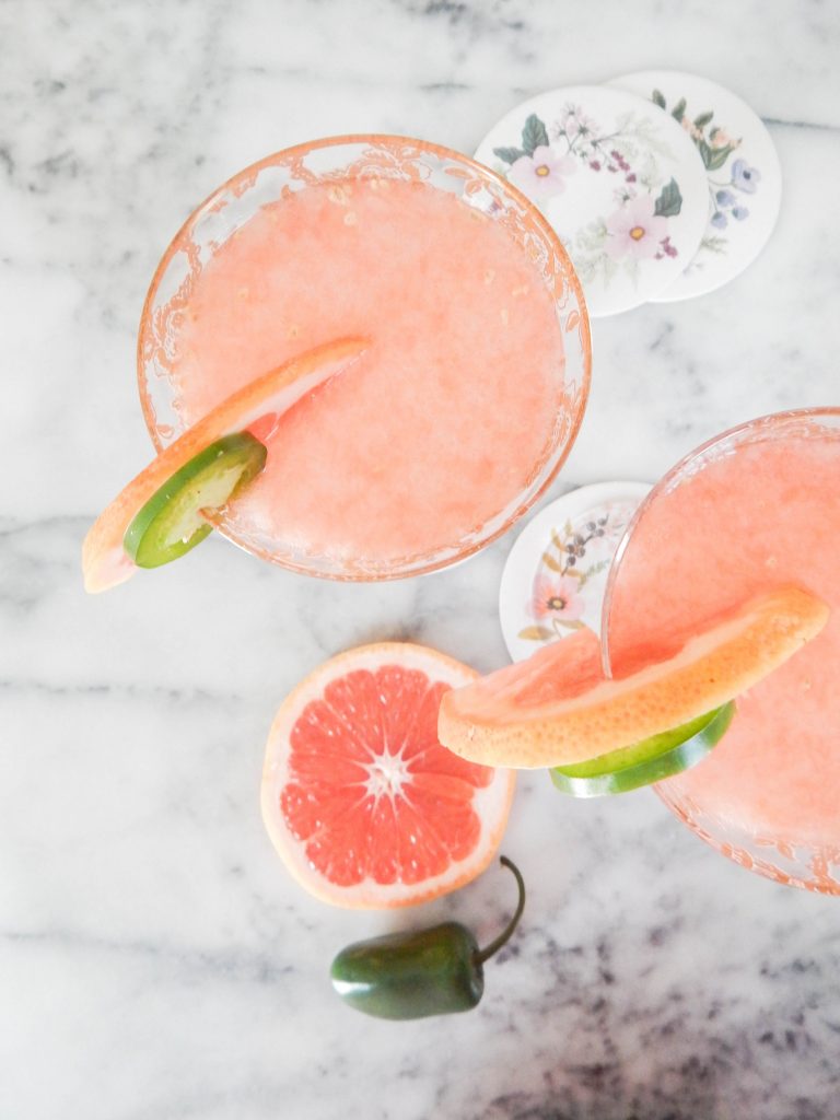 signature cocktail pink jalapeno grapefruit christine trant unsplash