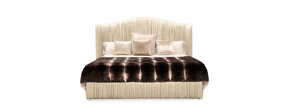 plisse bed by koket ruched upholstered luxury bed high end furniture home decor
