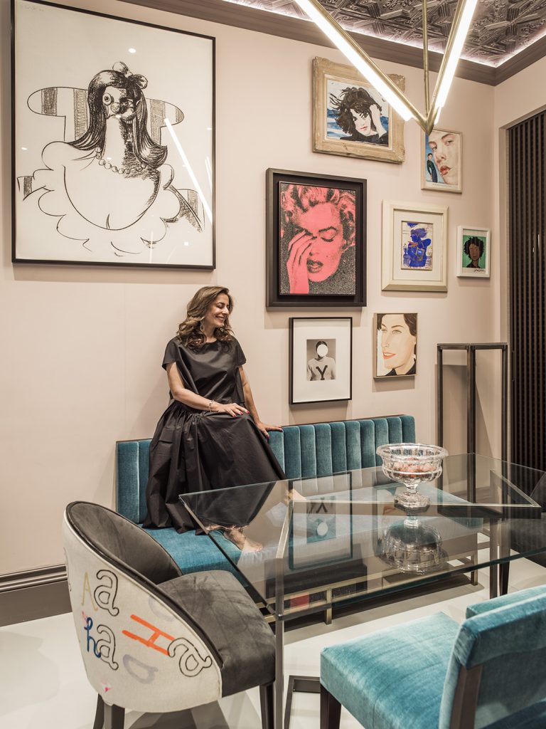 Shalini Misra in one of her artful interiors (Photos by Mel Yates)