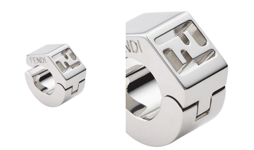 summer 2021 men fashion trends Fendi Single FF Engraved Cuff Earrings from Farfetch