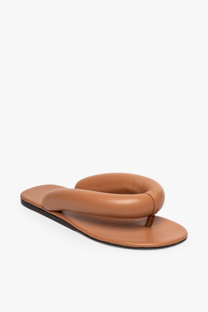 what sandals are in style for 2021 puffy padded flip flop trend Rita Sandal | Tawny by Staud