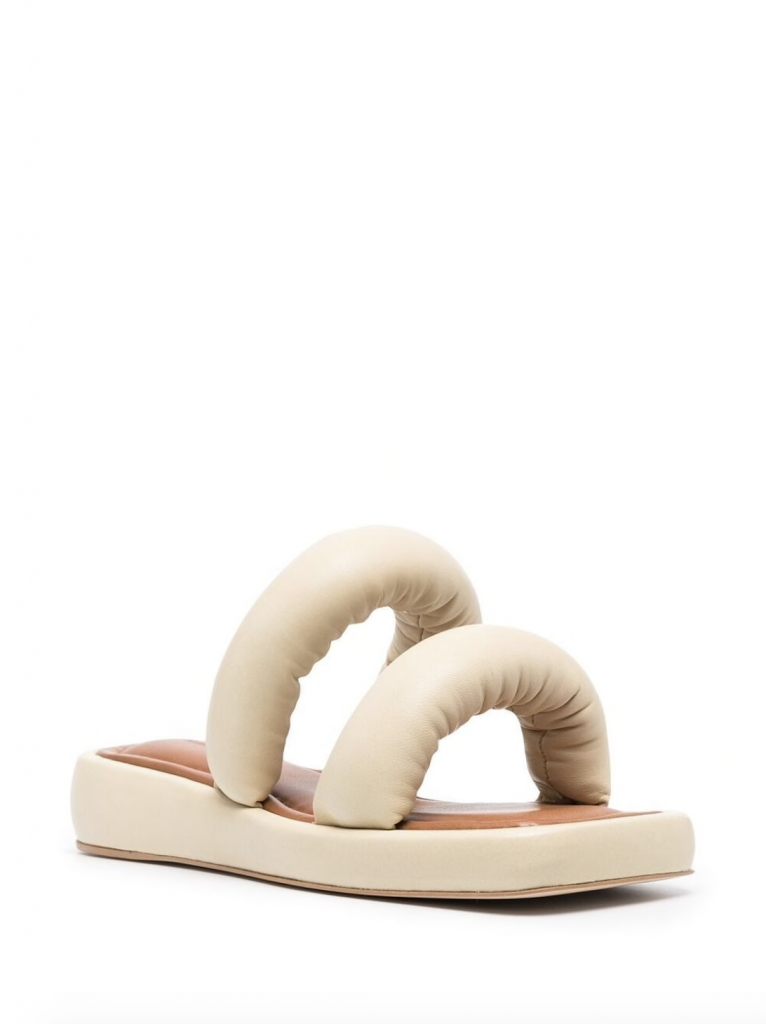 puffy padded flip flop trend Rejina Pyo Billie Leather Sandals