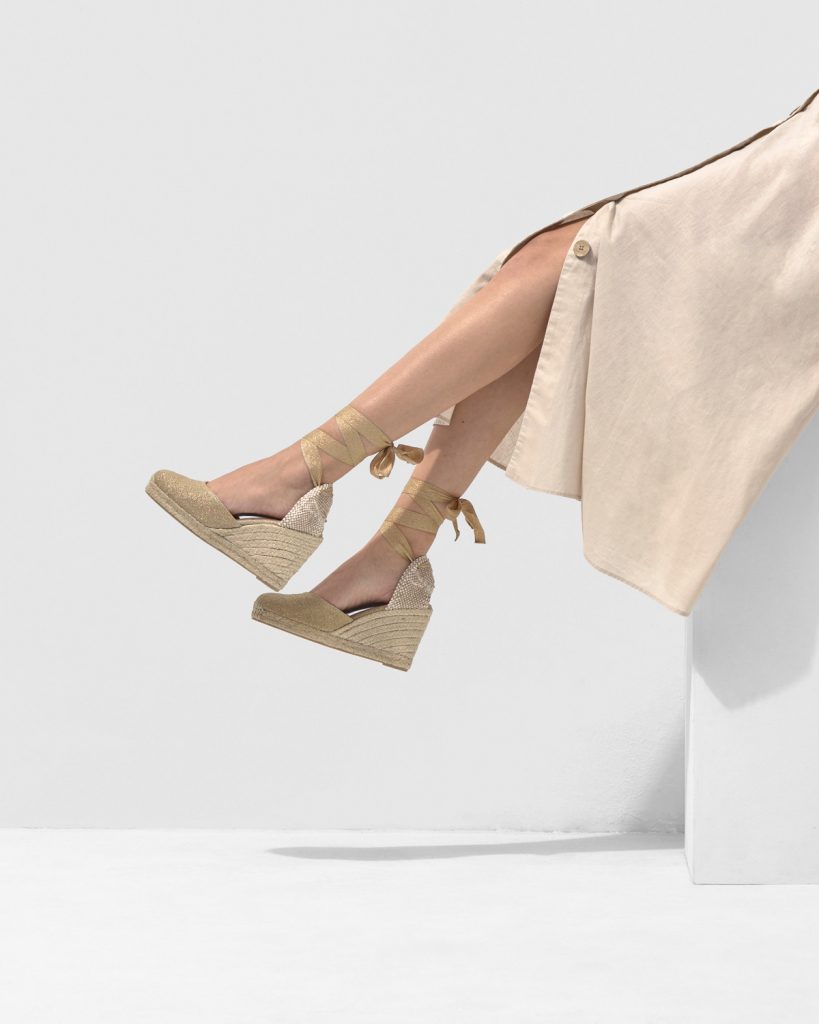 Carina Espadrille Wedge, Metallic by Castaner