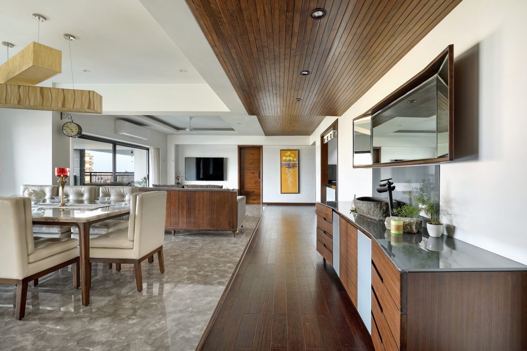 Design by Manish Kumat kitchen dining room living room