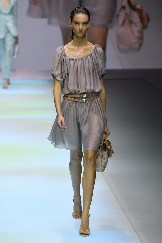 Emporio Armani Runway Milan Fashion Week Spring Summer 2022 on September 23, 2021 in Milan, Italy. (Photo by Victor VIRGILE/Gamma-Rapho via Getty Images)