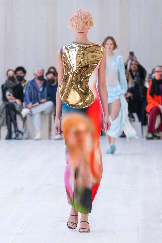 Loewe Runway Paris Fashion Week on October 01, 2021 in Paris, France. (Photo by Peter White/Getty Images)