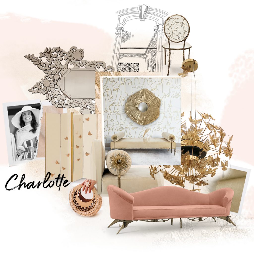 charlotte and just like that koket moodboard sex and the city interior design look