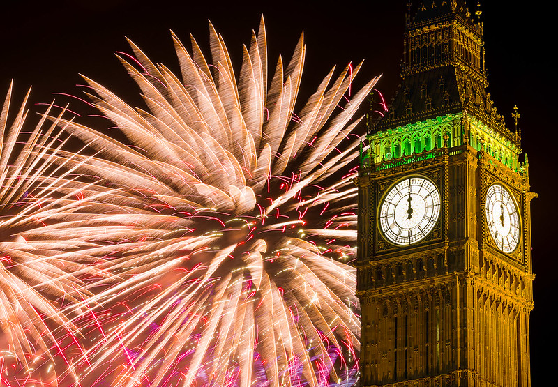 best places to go for new years Fireworks in London big ben (Photo by Chris Chabot)