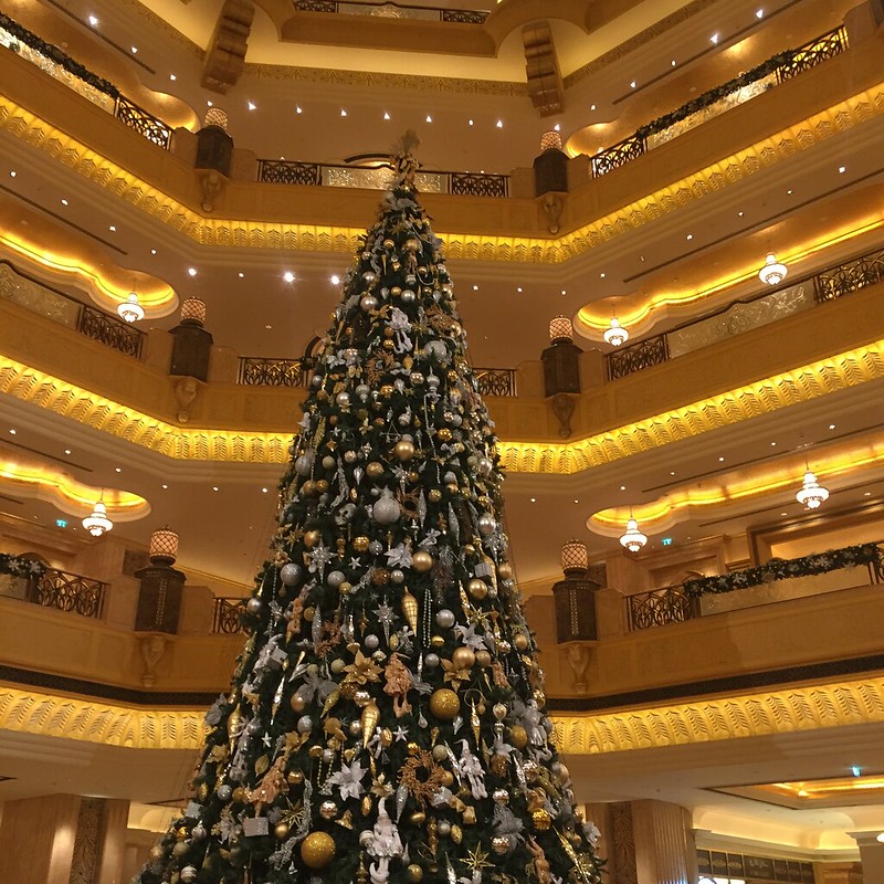 The Emirates Palace Hotel Christmas Tree, Dubai (Photo by souvenirsofcanada)