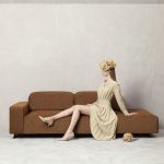 boconcept sofa with fashion model