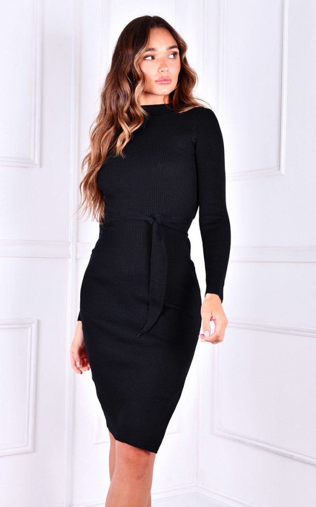 irkush holiday party dresses black midi casual winter party dress