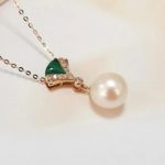 sharon I necklace gold emerald pearl diamond high end jewelry brands