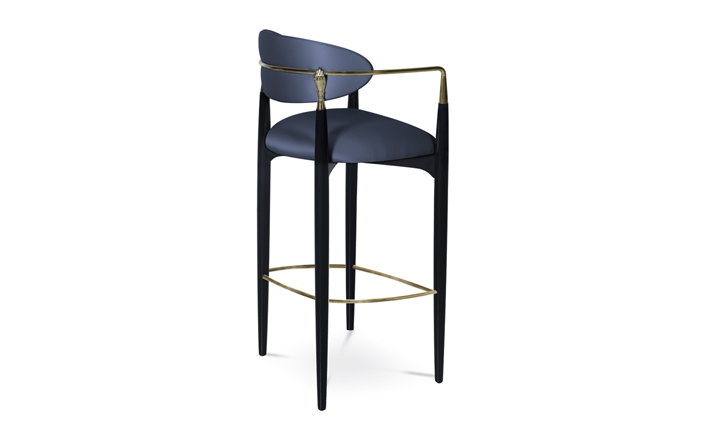 nahema bar stool by koket brass hands luxury furniture