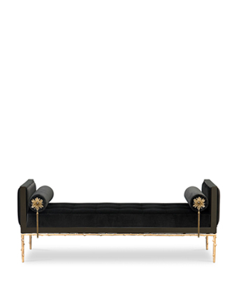 prive daybed koket black velvet and gold furniture jewelry