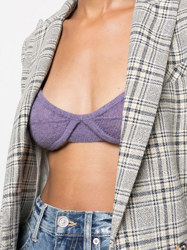 Khaite cashmere-knit bra top