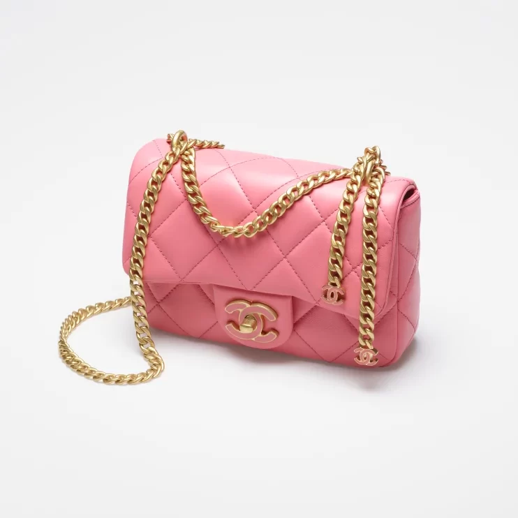 chanel mini flap bag pink