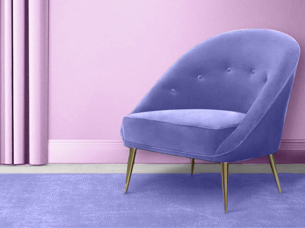 Aberdeen Chair by KK by KOKET in pantone Color of the year 2022 Very Peri