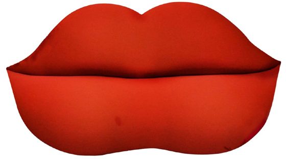 Iconic Studio 65 'Bocca' Lip Sofa in Red, at 1stDibs