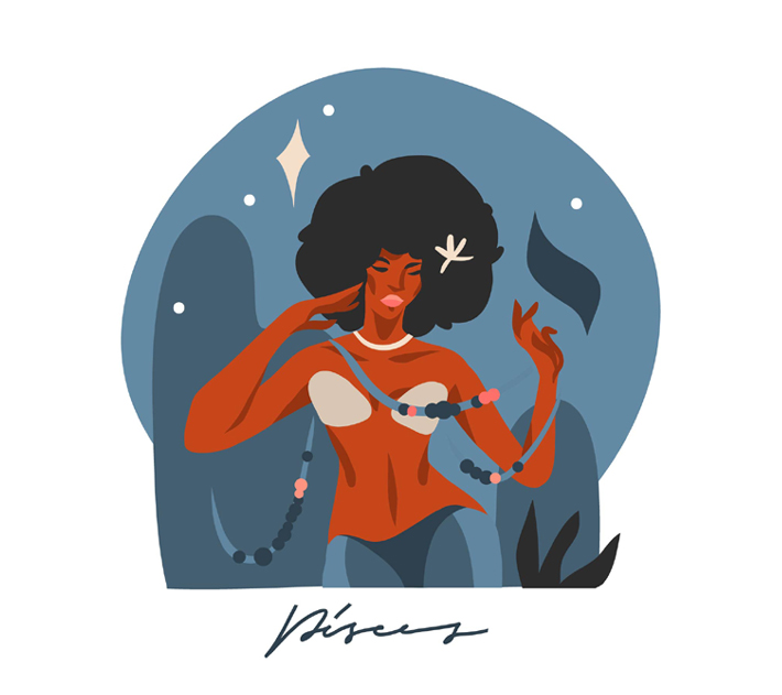 pisces horoscope zodiac sign illustration