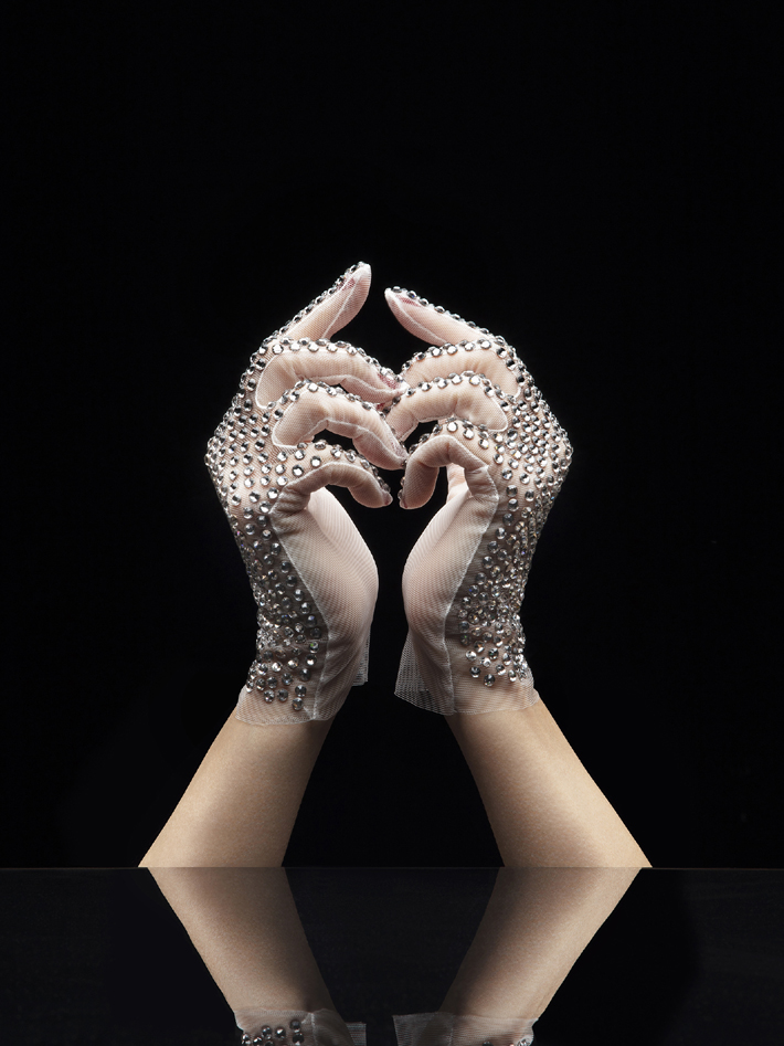 human brands thomasine crystal luxury gloves for women