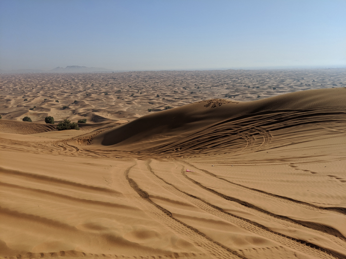 Desert dunes outside of Dubai