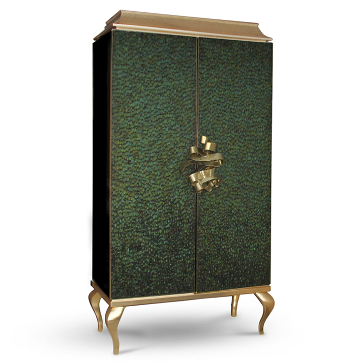 divine armoire peacock feathers
