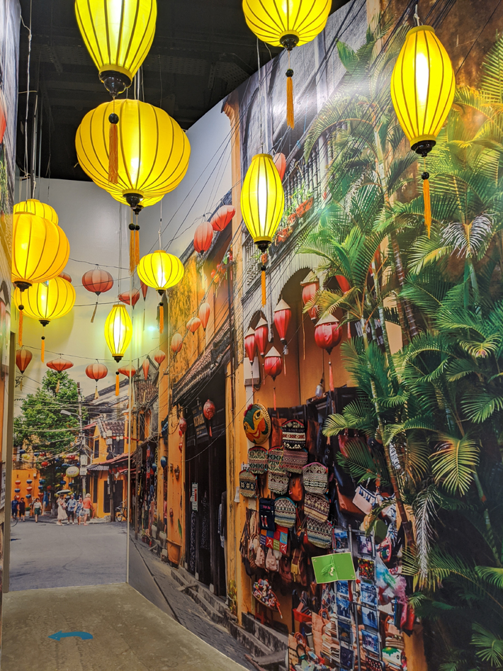 expo 2020 dubai Lanterns evoking a streetscape in the Vietnam Pavilion