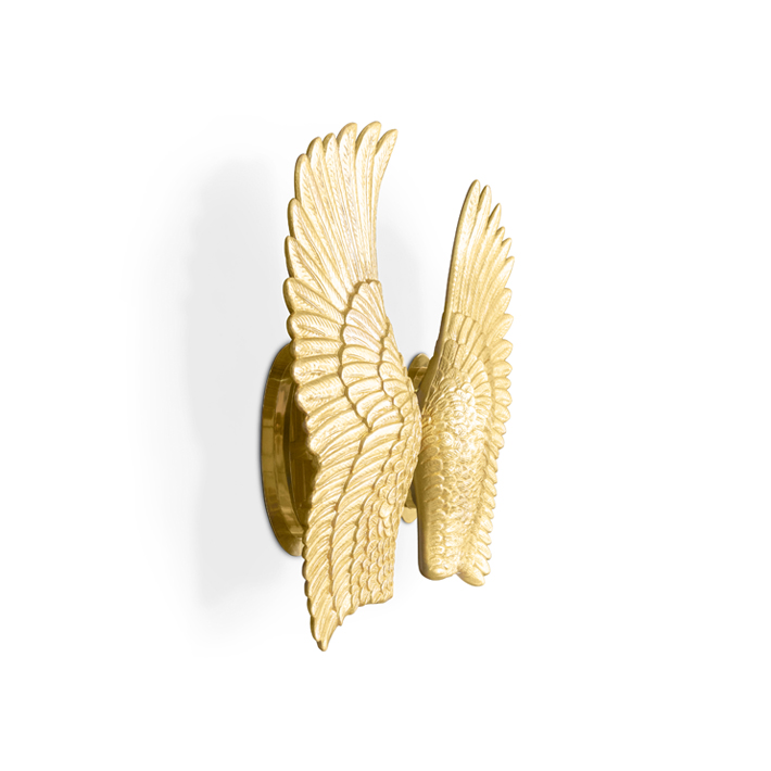 pluma gold feather sconces koket