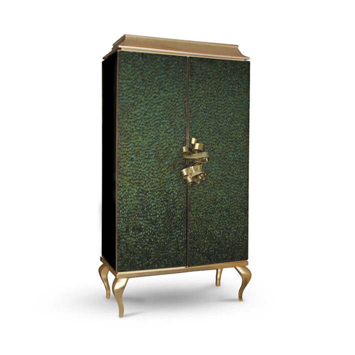 divine armoire peacock feathers