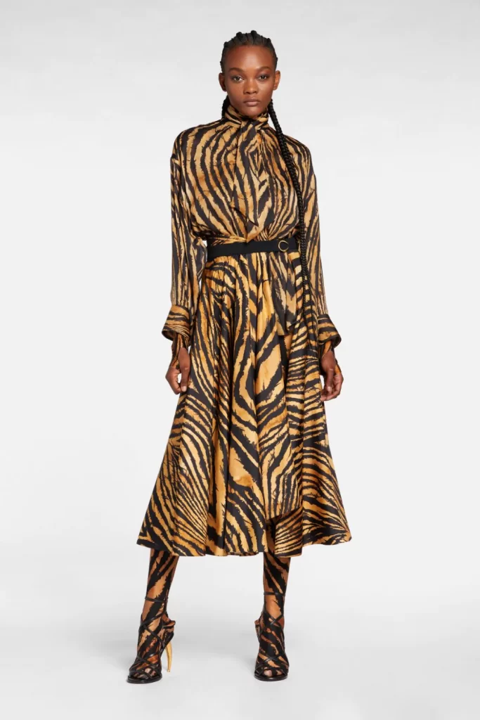 Freedom-Print Silk Wrap Skirt (Photo Courtesy of Roberto Cavalli)