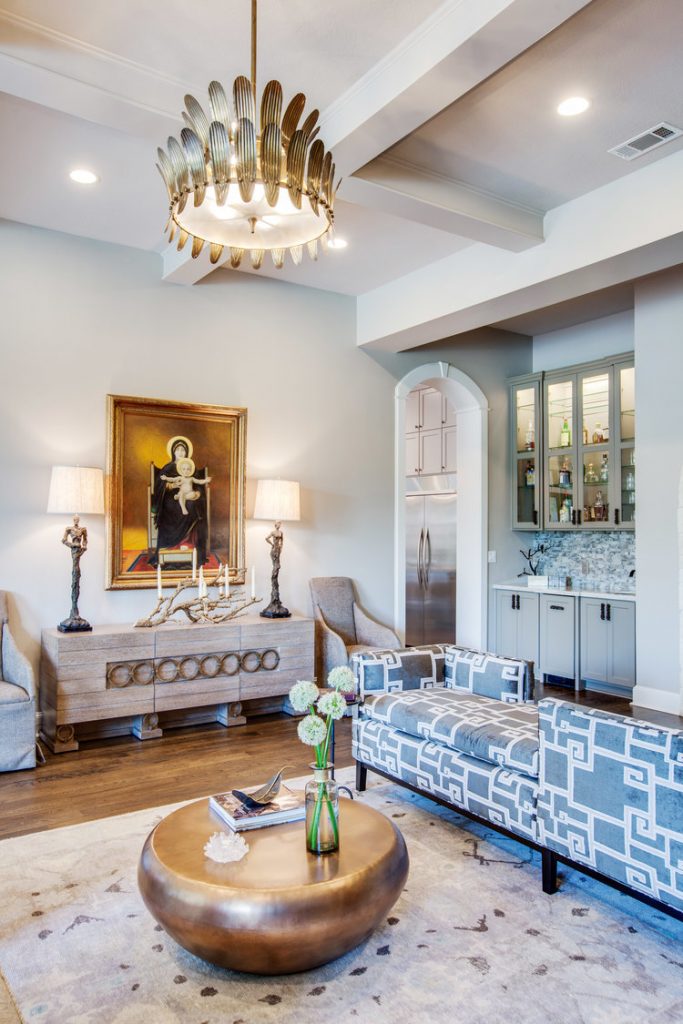 sitting room with bar design by hailey kolbe and josh ortiz of ambrose furniture works