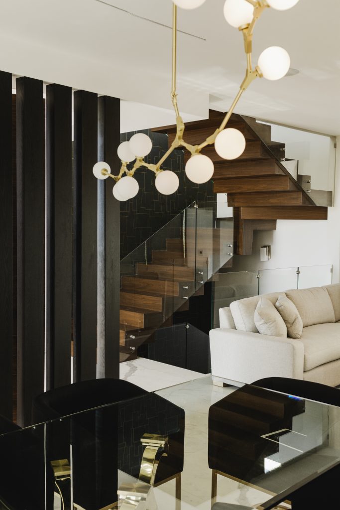 el architects stairway dining room