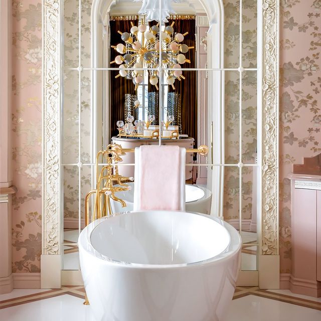 bathroom pink elegant luxury remodel lori morris design
