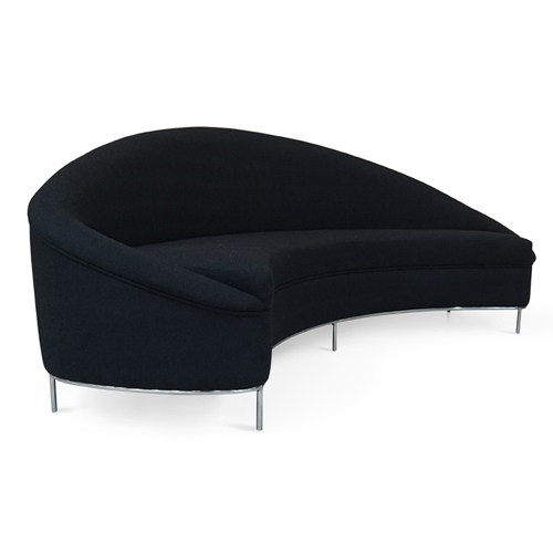vamp sofa koket curved black velvet couch