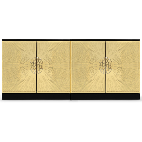 Heive | Cabinet gold brass luxury restaurant design get the milano look