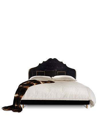 alexia bed Black and gold luxury furniture koket